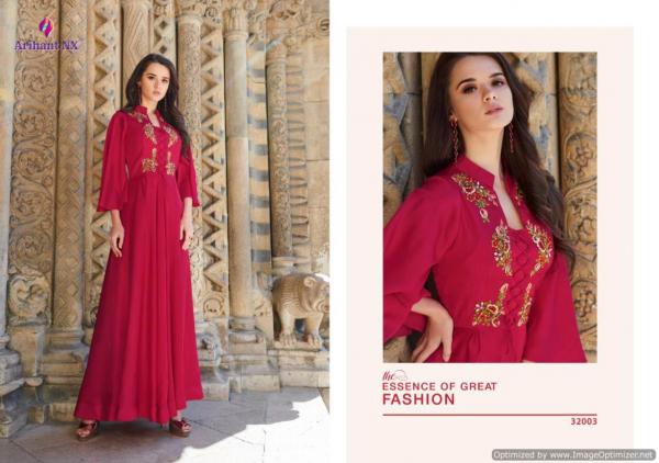 Arihant-Florin Satin Silk Gown Style Kurtis Seller